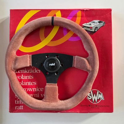   Raid (SWM) Pink Suede Steering Wheel (335mm) ) FREE SHIPPING  