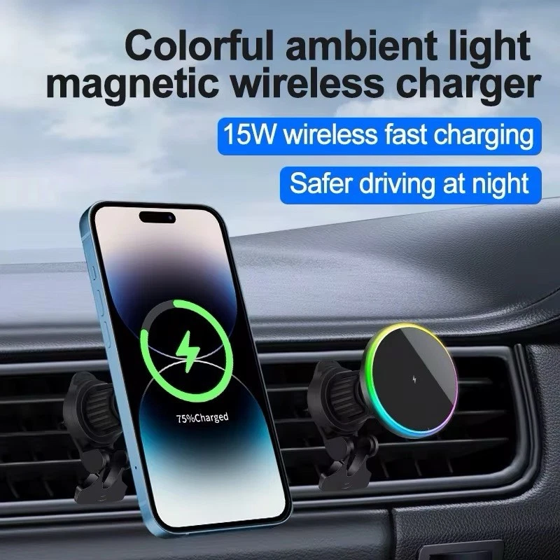 15W Mag Wireless Car Charger – Magnetic Phone Mount Stand – Fast Charge – New - Image 3 of 4