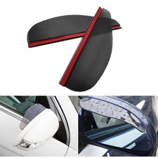 Black 2x For Car Accessories Rear Mirror View Rain Eyebrow Board Guard Sun Visor