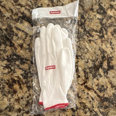 Supreme Rubber Gloves White/Red One Size Non-Slip Grippers FW20A60