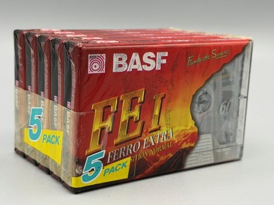 5 Stück BASF Ferro Extra I 60 Kassette Leerkassette - NEU!