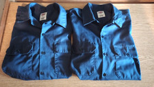 2 Dickies 2 Pocket Short Sleeve Work Shirt Navy Blue, Size Large Mechanics