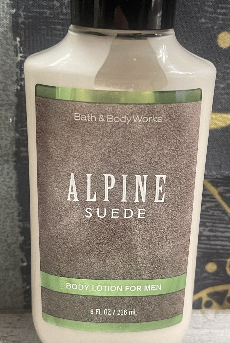 Bath & Body Works ALPINE SUEDE MEN Body Lotion Cream - 8 oz
