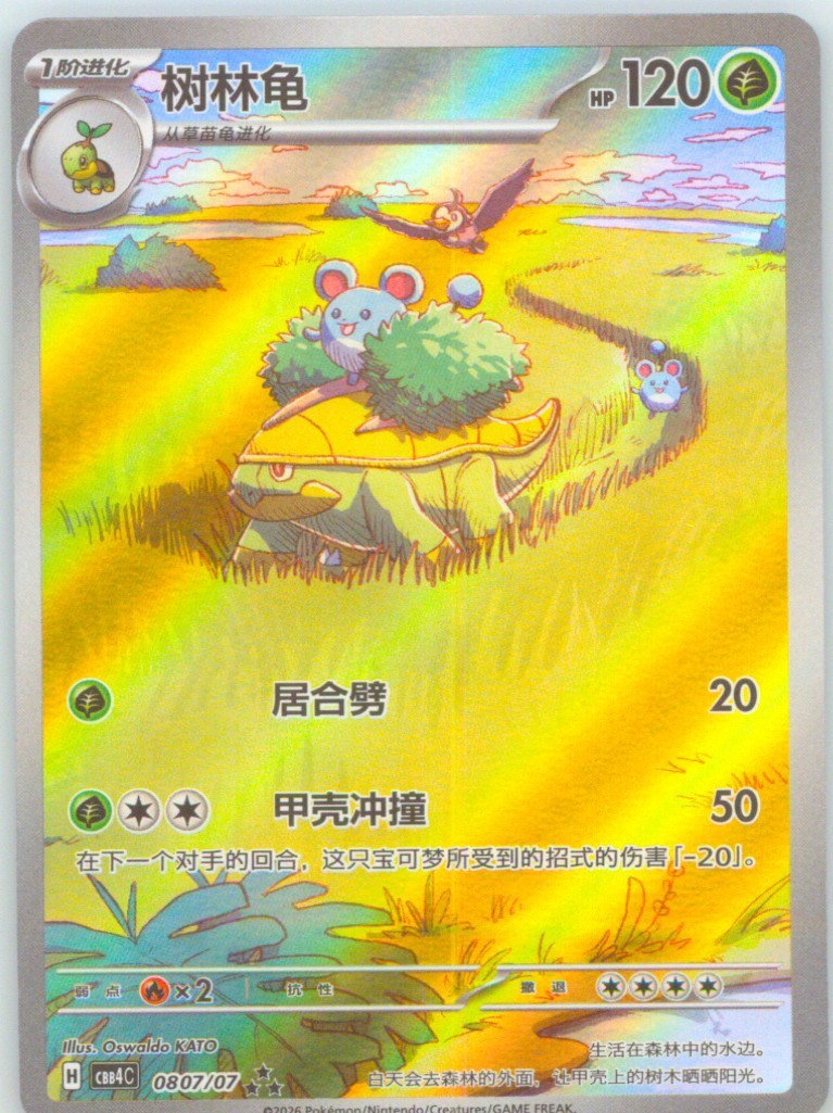Grotle 0807/07 Gem Pack Volume 4 Pokemon Chinese Near Mint