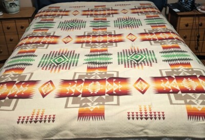 Vintage Pendleton Beaver State Chief Joseph Indian Blanket Wool