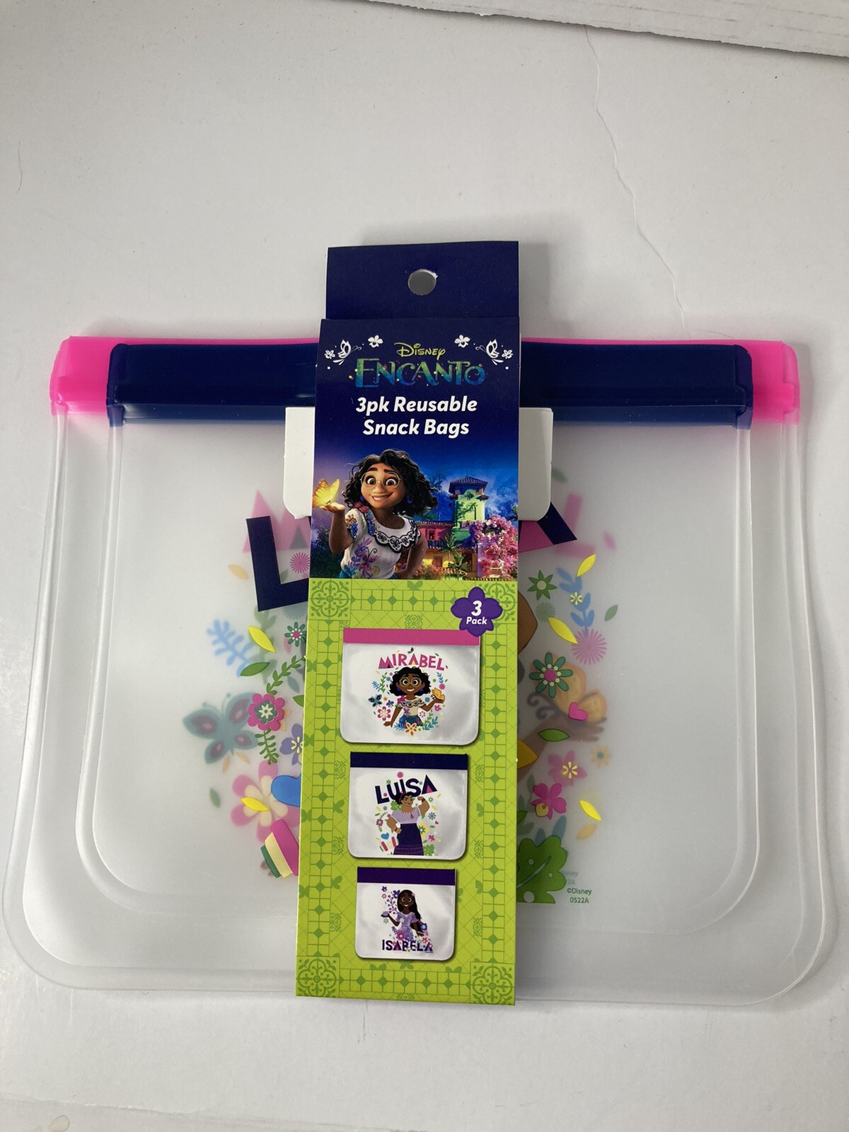 Disney Encanto  Package Has Only Two One Is Missing reusable snack bags