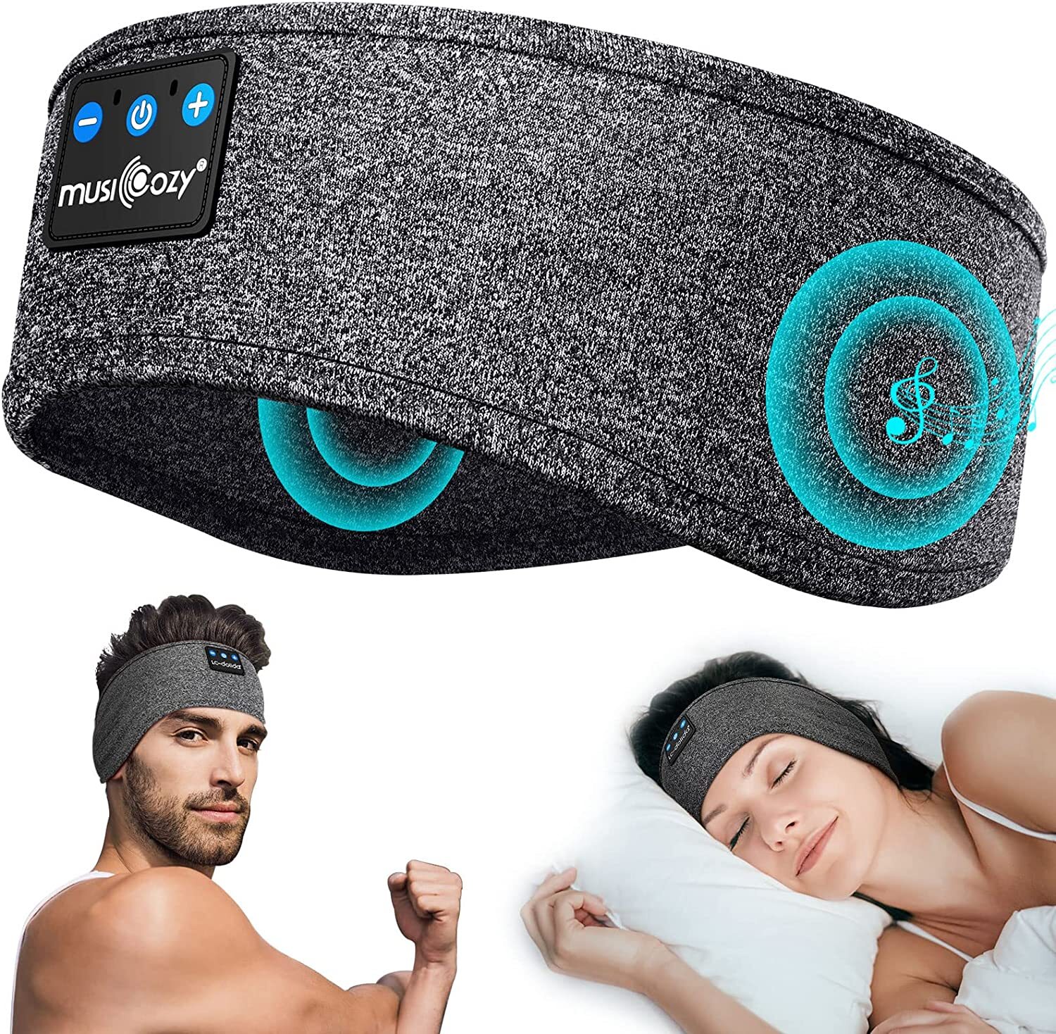 MUSICOZY Sleep Headphones Bluetooth Sports Headband, Wireless Music Headband AU eBay