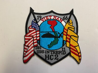 PK3259 Original Vietnam Era US Navy USS Intrepid 1966 HC2 Det 11 Patch IR43C