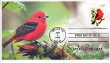 AO-4888-2, 2014, Songbirds, First Day Cover, Add-on Cachet, Standard Postmark, S