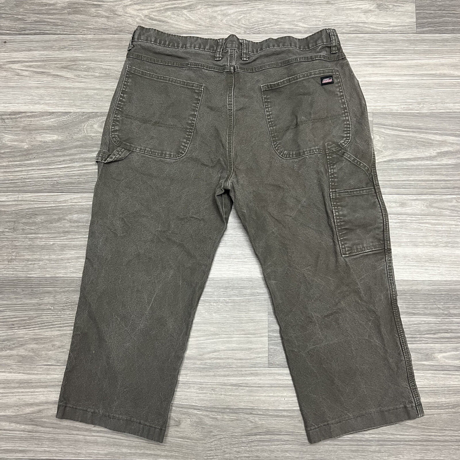 Dickies Women’s 37x23 Brown Distressed Bootcut Cargo Work Pants-image