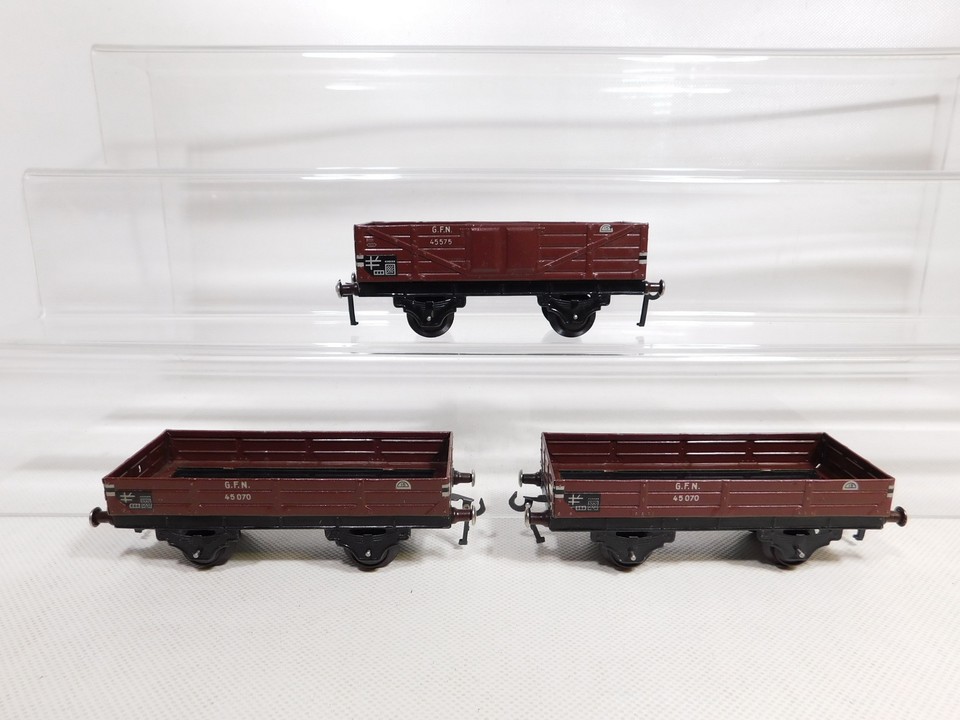 DQ4010, 5 3x Fleischmann Gfn Gauge 0 Sheet Metal Freight Car 45070