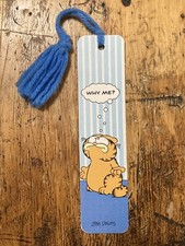 Vtg 1978 "Why Me?" Sad Shrug Looking Up To Sky GARFIELD Cat Antioch BOOKMARK 80s