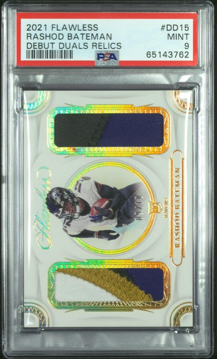Rashod Bateman Panini Flawless Debut Duals Relics #DD15 Base