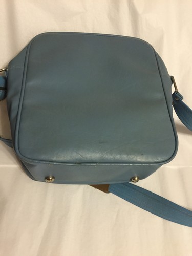 VTG SAMSONITE Shoulder Bag Tote Blue Luggage Carry On Messenger Retro Cool - Picture 3 of 12