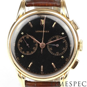 Longines Vintage Chronograph 37mm Cal 30CH FLYBACK 18K Rose Gold 1950s |  eBay