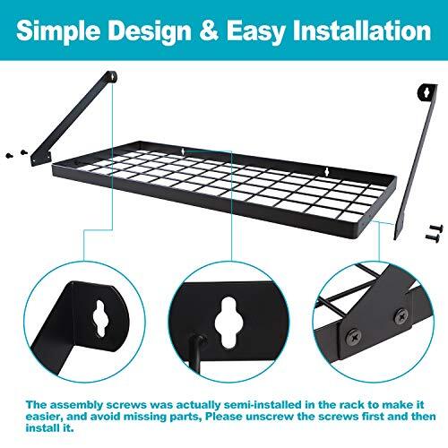 Hanging Pot Rack, Wall Mounted Pots and Pans Holder 29.3 by 13 Inch