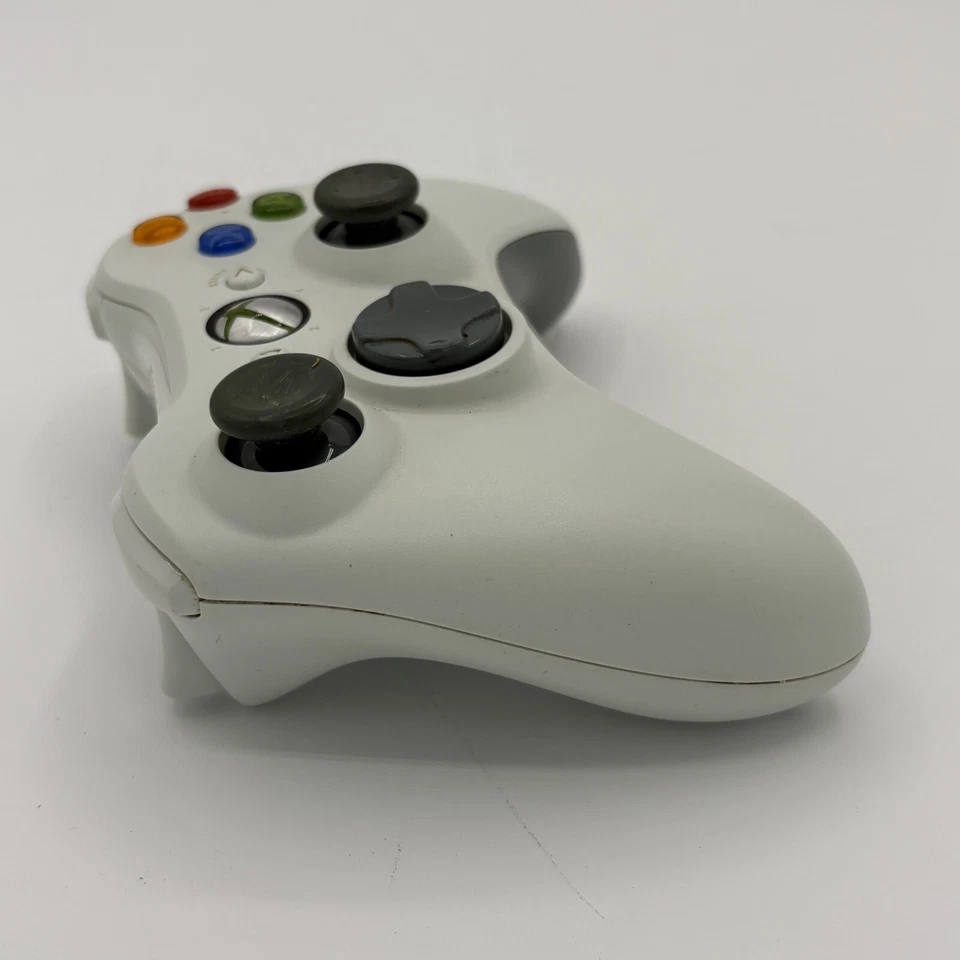 Official Microsoft Xbox 360 White Wireless Controller OEM Genuine No Tested - Image 4 of 4