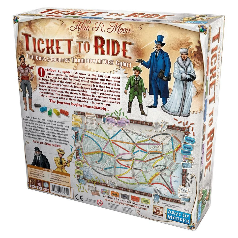 Ticket To Ride, Days of Wonder, Train Adventure Board Game - Image 3 of 4