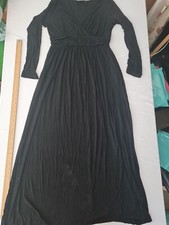 Ladies Dress Ouges Size L Long Sleeve V Neck Black 1651