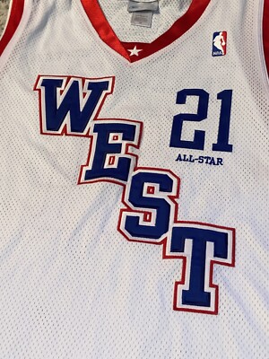 ReebokNBAユニフォームWEST ALL-STAR 21 GARNETT☆ Vintage Reebok Kevin Garnett 2004 NBA WEST ALL STAR #21