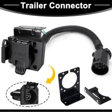 7 Way Trailer Wiring Harness 4 Way Pin Flat Plug Connector Kit Multi Tow Adapter