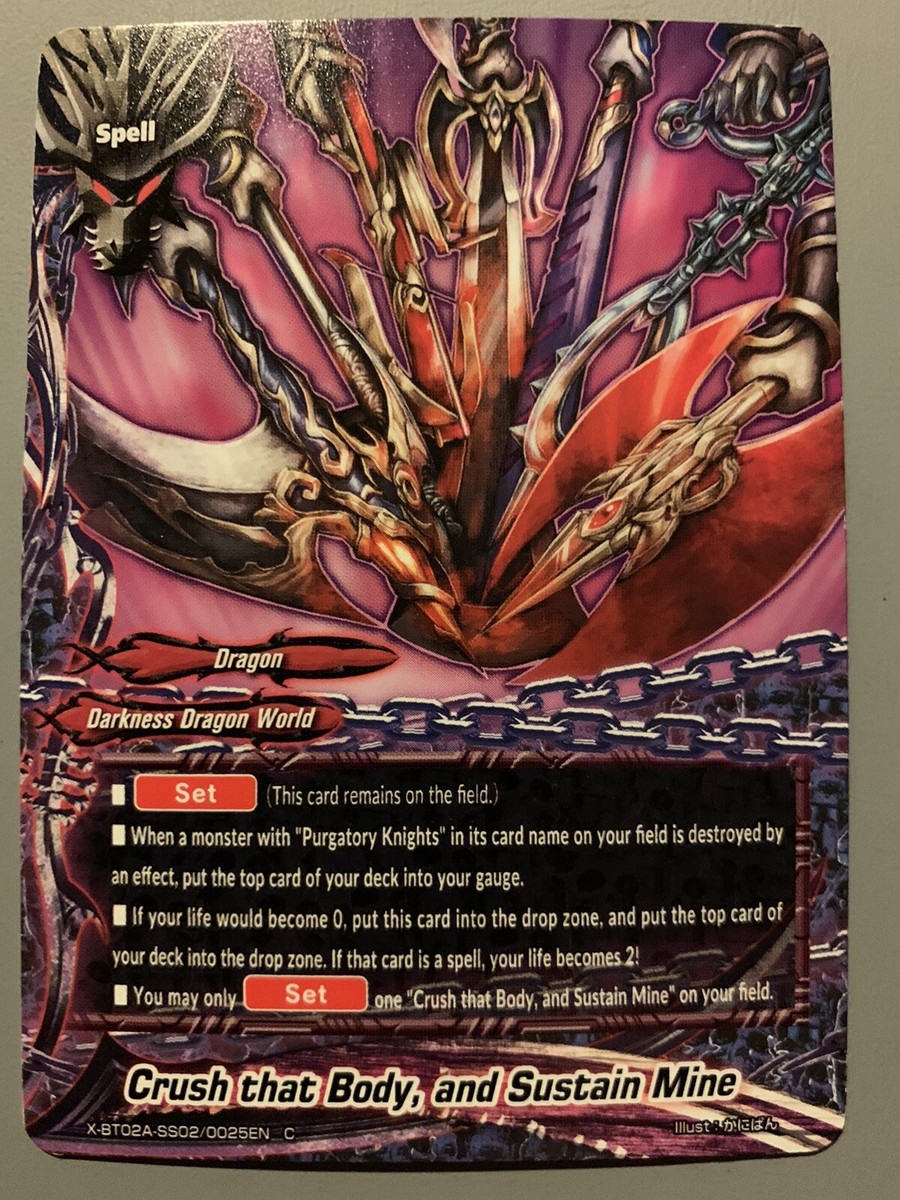 FUTURE CARD BUDDYFIGHT CRUSH THAT BODY AND SUSTAIN MINE X-BT02A