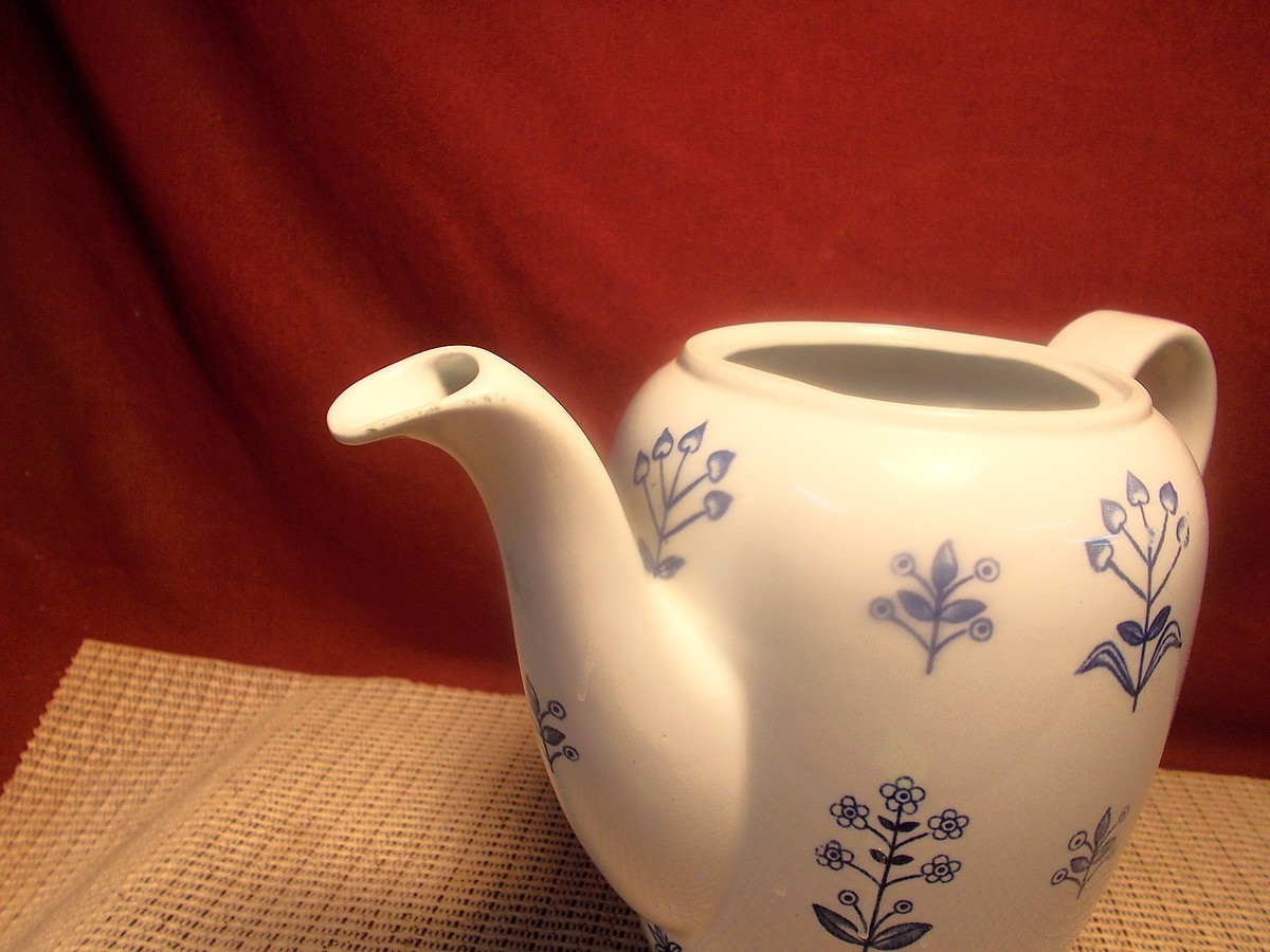 Arabia of Finland China Tapestry Blue Pattern Coffee Pot (No Lid