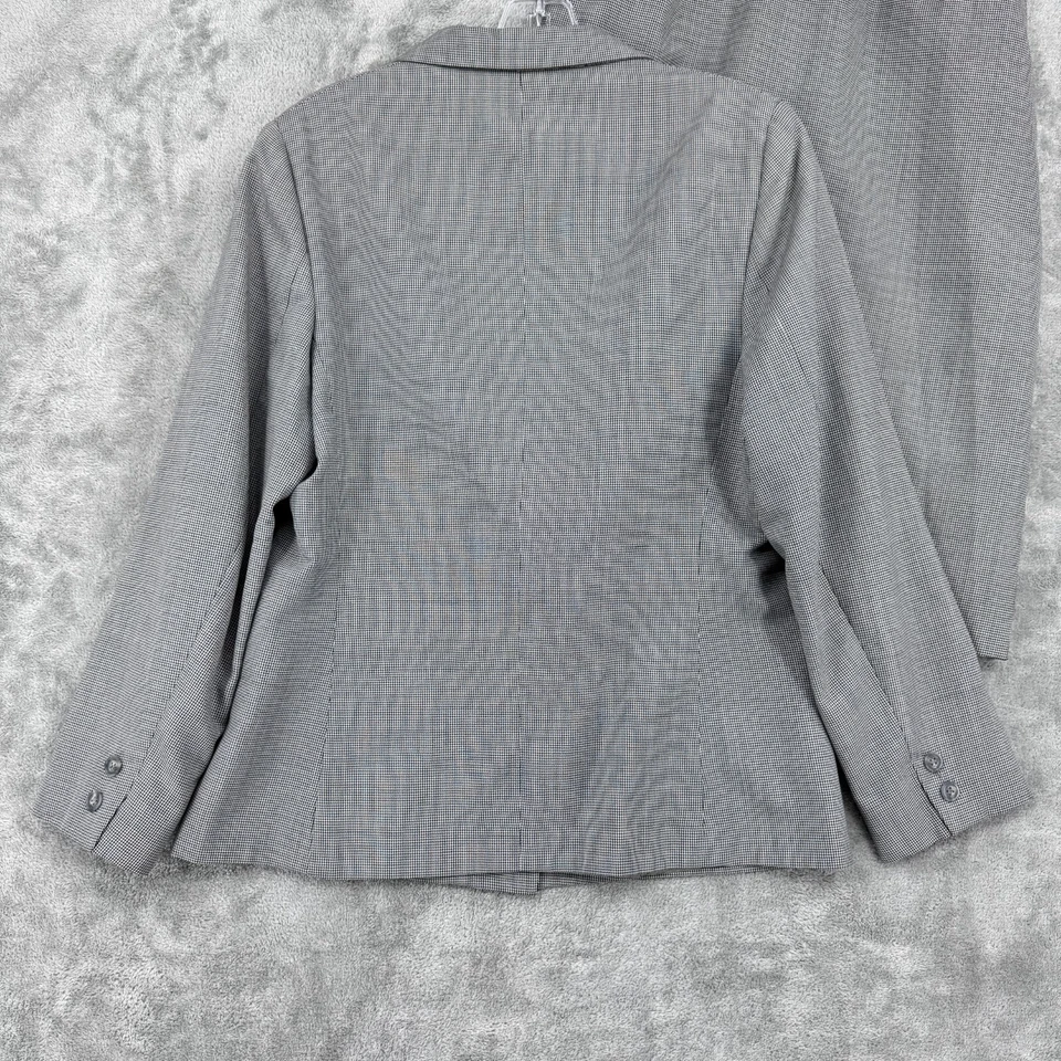 Traje Falda Vintage Brooks Brothers 2 Mezcla Lana Carrera Clásico Botón Oficina Foto 3 de 4