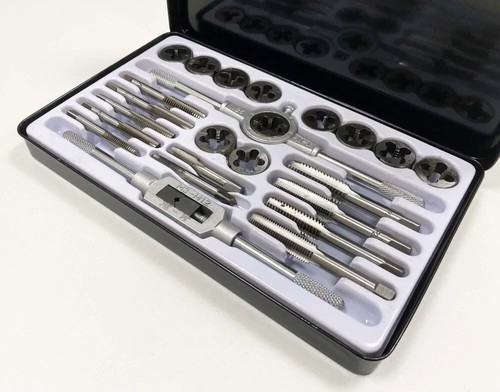 24pc Tap and Die Set Thread Repair Kit Imperial Tap Set Screw Bolt Tools Case - Picture 19 of 24
