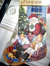 Christmas Counted Cross Dimensions GOLD Holiday Stocking KIT, SWEET DREAMS, 8740
