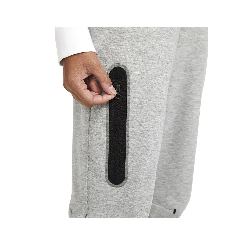 Nike Girls Sportswear Tech Fleece Jogger Pants Heather Grey CZ2595-091 SZ XS-XL - Image 3 of 4
