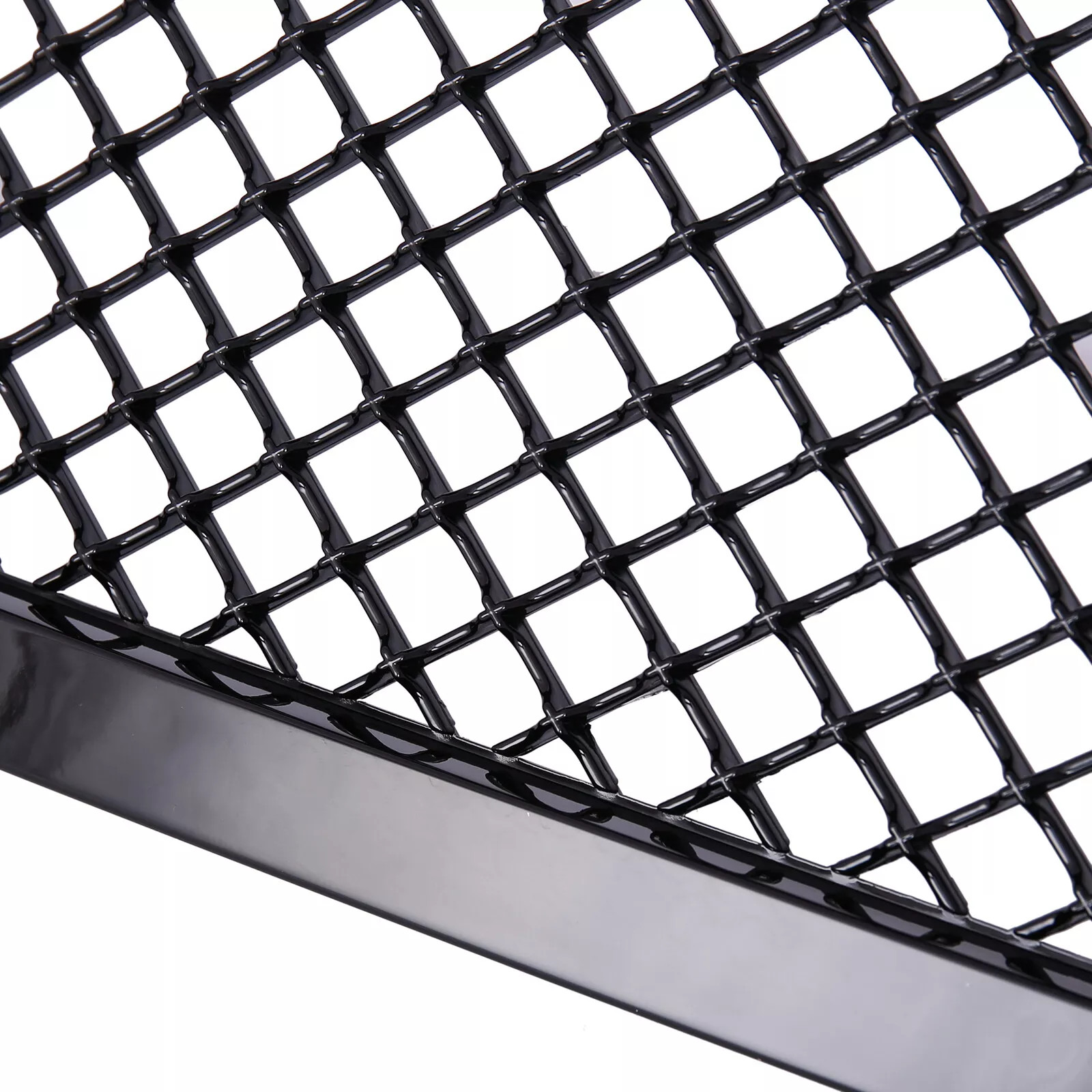 FITS 1999-2004 Ford F-250 F-350 Super Duty Front Bumper Glossy Black Grille Mesh