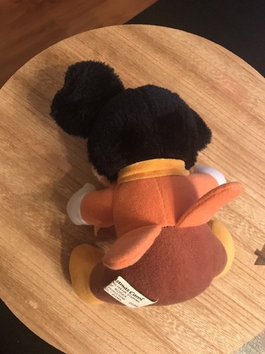 Sciarpa Camicia Gialla Peluche Vintage Topolino Canto di Natale Tiny Tim 7" - Foto 4 di 7