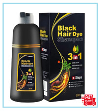 Black Hair Dye Shampoo Natural Fast Instant 3 in 1 Hair Dye Shampoo FREE US SHIP
