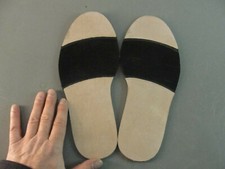 REPLACEMENT FULL LEATHER BLACK RUBBER BOOT SHOE REPAIR TREAD SOLE NEW MENS sz 7