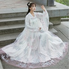 Female Adult Hanfu Chinese Style Retro Big Sleeve Costume Dress Full Set