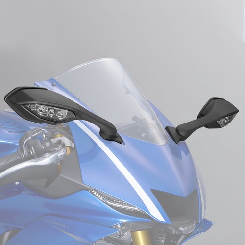 Rear View Mirrors LED Turn Signals Fit For Yamaha YZF R1 2015-2024 YZF R6 17-22 - Picture 5 of 13