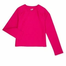 Avia Girls Moisture Wicking Dark Pink LS Ribbed T-Shirt Sizes XL,XXL #WS3