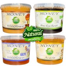 Organic 1kg Honey Wildflower Buckwheat Acacia Cream RAW UNPROCESSED PURE NATURAL