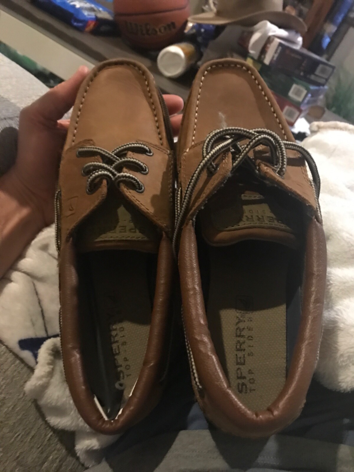 Men's Sperry Top Sider Leather NonMarking Boat Shoes Brown Size 10 eBay