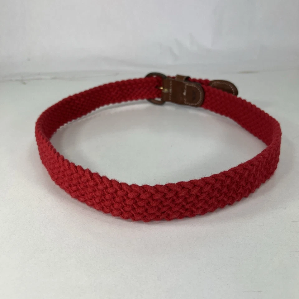 Красный эластичный ремень Dockers — коричневая кожаная отделка — женский размер 26 - Изображение 3 из 4