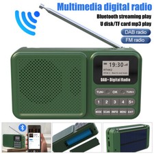 Solar Portable DAB DAB+ Digital Radio FM Rechargeable Bluetooth Music Player UK