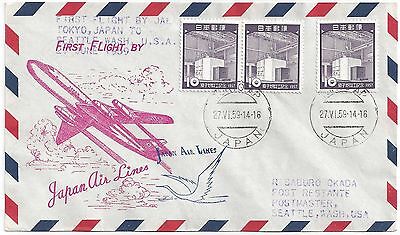 Trendmarkierung Japan 1959 Us First Flight Tokio To Seattle Washington Japan Luft Linien Zur Verbesserung Der Durchblutung Asien Briefmarken