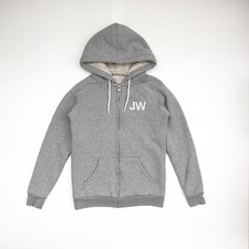 Jack Wills Grey Sherpa Fleece Lined Hoodie Size 8