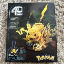 4D Build Pokemon Pikachu 3D  Puzzle sheets Model Kit, 201 Pieces, NEW