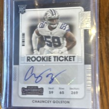 Panini 2021 Contenders Rookie Ticket Autograph Chauncey Golston #269 Cowboys