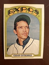 1972 Topps #743 HIGH # - MONTREAL EXPOS Infielder  CESAR GUTIERREZ         72116
