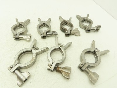 Dixon/SCC 13MHHM-Q100150 Squeeze Clamp Sanitary SS 1'' to 1-1/2'' Pipe Lot of 7