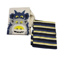 Gymboree Long Sleeve Sleepwear PJs Pajama Set. Monsters. Striped Bottoms. 12