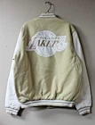 New NBA Los Angeles Lakers Reversible faux leather sleeve poly jacket men's XXL